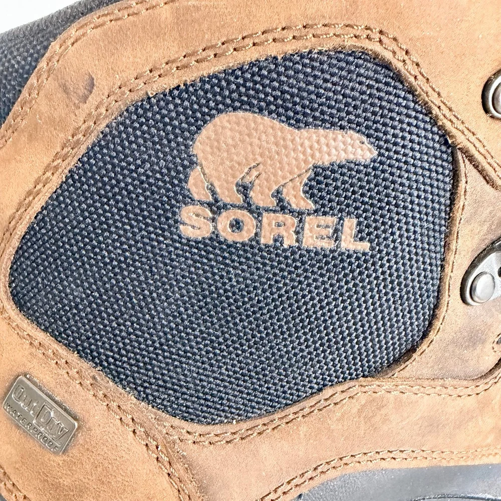 Sorel Men's Brown Black OutDry Waterproof Thinsulate Boots Size 14